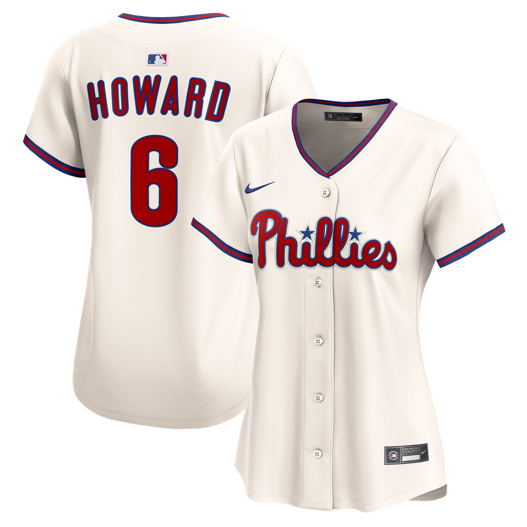 Ryan Howard Philadelphia Phillies Nike Women's Alternate 2 Limited Jersey – Cream