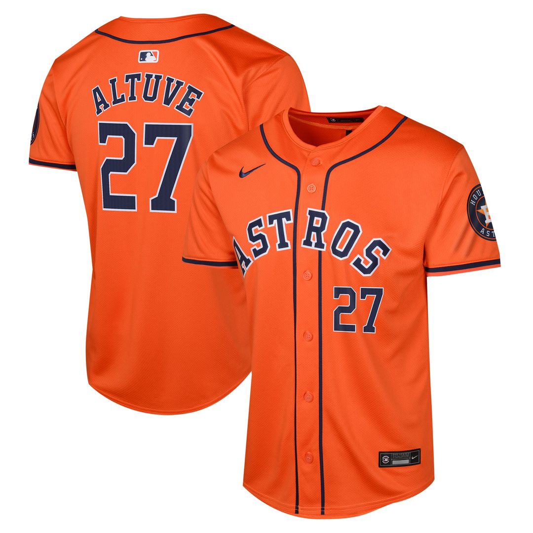 Jose Altuve Houston Astros Nike Youth Alternate Limited Player Jersey – Orange
